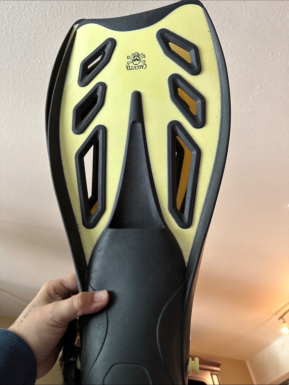 Yellow and Black Swim Fin - Single Flipper